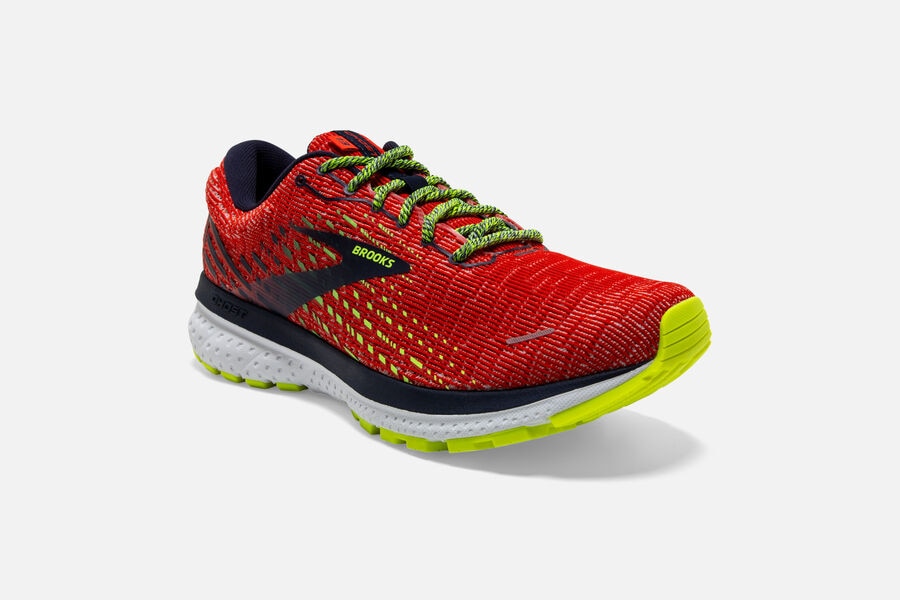 Brooks Running Shoes - Ghost 13 Road Mens - Red/Black - KIQ-926073